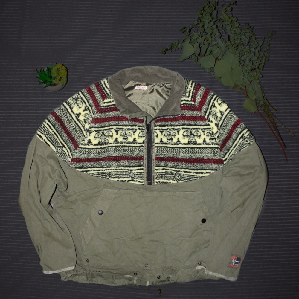 Kapital Bird's Eye Chino Fleece Nordic Anorak